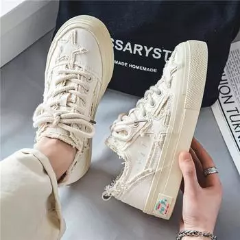 Парусиновые туфли мужские весенние нишевые модные брендовые спортивные туфли для серфинга молодежные трендовые универсальные туфли на платформе повседневные модные туфли 39