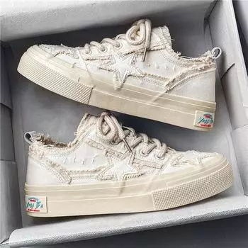 Парусиновые туфли мужские весенние нишевые модные брендовые спортивные туфли для серфинга молодежные трендовые универсальные туфли на платформе повседневные модные туфли 39