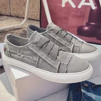 Парусиновые туфли Мужские вулканизированные туфли Летние новые стираные джинсовые туфли с грубым краем Модные мужские спортивные туфли для сноуборда Дизайнерские кроссовки 39 серый