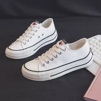 Парусиновые туфли с загнутым каблуком, повседневные спортивные туфли на шнуровке с низким верхом, модные туфли для девушек, маленькие белые туфли для студентов, дышащая обувь, обувь для сноуборда 36 красный