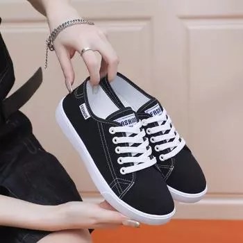 Парусиновые туфли, женская обувь, весенние и осенние повседневные универсальные женские туфли на шнуровке, белые туфли, мягкая подошва, дышащие, большие размеры, женская обувь 36 белый