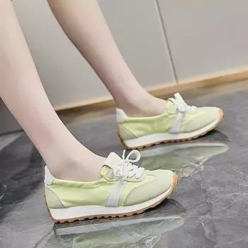 Парусиновые туфли женские осень 2024 новые легкие немецкие кроссовки с мягкой подошвой универсальные показные ноги маленькие повседневные белые туфли 35