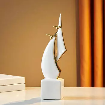 Парусник Искусство Статуя Фигурка Украшение Современная Настольная Скульптура Настольный Орнамент для Кабинета Style B