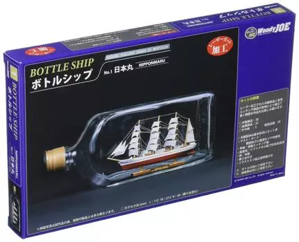 Парусник Woody Joe Bottle Ship Nippon Maru Деревянная модель белый