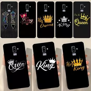 Пары Crown QUEEN и KING для Samsung J3 J5 J7 J510 J310 J330 J710 J730 J1 A3 A5 2016 2017 J4 J6 Plus J8 2018 Чехол A8 2018
