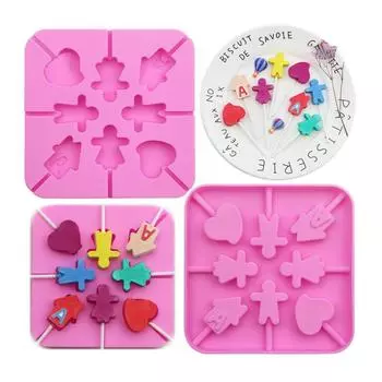 Пары любят дом, силиконовая форма для леденцов, силиконовая форма с 20 леденцами, пищевая силиконовая форма розовый