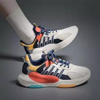 Пары с той же старой обувью. Женские весенние новые дышащие повседневные спортивные кроссовки с толстой подошвой из сетки 35 оранжевый