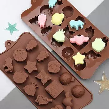 Пары силиконовые формы для шоколада своими руками милые персонажи из мультфильмов форма для льда желейное печенье лунный торт желейные конфеты инструмент для изготовления декора торта