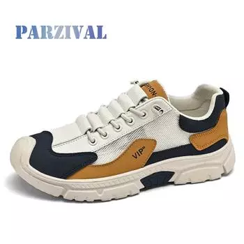 PARZIVAL Summer Men Casual Shoes Sneakers Safety Shoes Work Shoes Breathable Outdoors Sport Walking Shoes Zapatos De Hombre 39