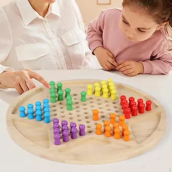 Пасьянс «Колышек» Настольная игра Стратегия Шарики Шахматы Деревянный Kongming Китайский язык