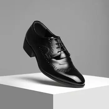 Pascologen MS1124-BK модельные туфли с 4 отверстиями и броги London черный-MS1124-BK 250