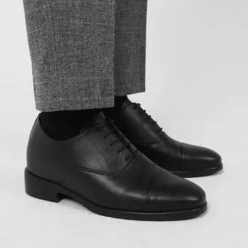 Pascologen MS1500-BK Бордовые туфли с прямым носком и 5 отверстиями, черные [250~280 мм]-MS1500-BK 250