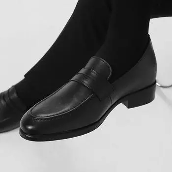 Pascologen MS2104-BK Пенни-лоферы Bronx с U-образным вырезом, черный [250~280 мм]-MS2104-BK 250