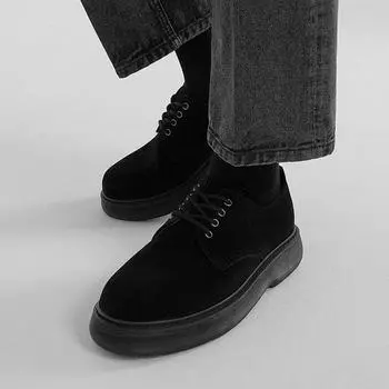 Pascologen MS3600-BK Aaron туфли дерби с 4 отверстиями на подошве черный [250~280мм]-MS3600-BK 250