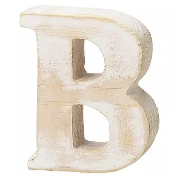 Paseo Wooden Alphabet B Size Approx. W9.5 D3 H12 WF-35WH-B