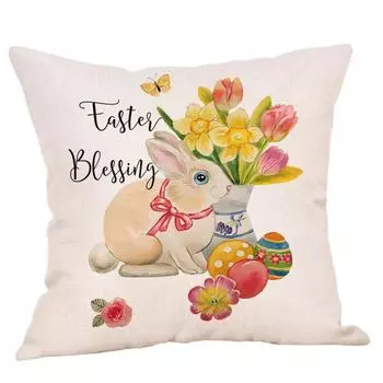 Пасха День благодарения Праздник урожая Кролик Наволочка Европейский стиль Пасторальный Ферма Новый Подушка 45 * 45CM pillow cover
