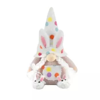 Пасхальная цветная кукла в горошек без лица пасхальное украшение фигурка гнома орнамент One Size хаки