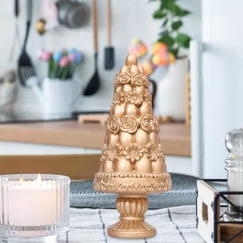 Пасхальная елка, декоративная фигурка для полки в домашнем офисе Gold