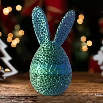 Пасхальная фигурка кролика из яичной скорлупы, полое украшение для стола в виде кролика из яичной скорлупы, статуэтка весенних кроликов S A