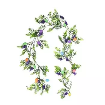 Пасхальная гирлянда для камина, венок Норфолка, пасхальные украшения, пасхальное яйцо, венок, лоза, кольцо, кулон One Size