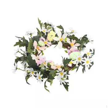 Пасхальная гирлянда, весенний венок, подвесное украшение, искусственное красочное яйцо для стены, камина, окна,