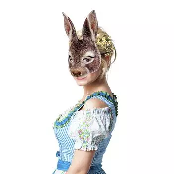 Пасхальная карнавальная маска Маска полукролика Бал-маскарад Ролевая игра Маска кролика One Size