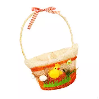 Пасхальная корзина с яйцами, Корзина для конфет, Декоративное легкое цветочное ведро,