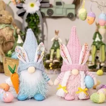 Пасхальная кукла, мультяшная безликая кукла, стоячая поза, хлопковый наполнитель, украшение в виде гнома для праздничного украшения дома Men