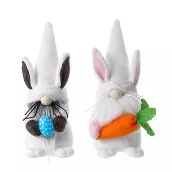 Пасхальная кукла Ушастый кролик Безликая кукла Праздничное украшение дома