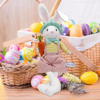 Пасхальная кукла-животное, настольное украшение, декор стола, мультяшная фигурка кролика для Boy