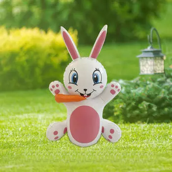 Пасхальная надувная кукла-кролик игрушка 68 см сцена макет украшения для внутреннего и
