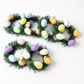 Пасхальная пена для вечеринки венок для дома гирлянда креативные искусственные яйца декоративный подсвечник кольцо для свечи своими руками уникальное украшение 1pcs