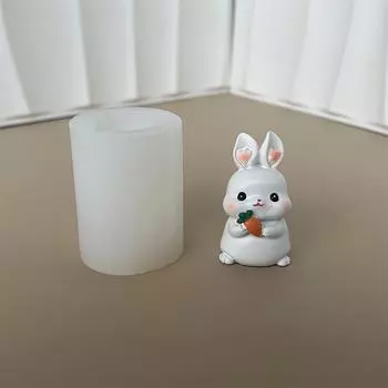 Пасхальная силиконовая форма 3D кролик ароматизированное мыло форма для восковой ароматерапии изготовление своими руками пасхальная форма украшение дома One Size белый