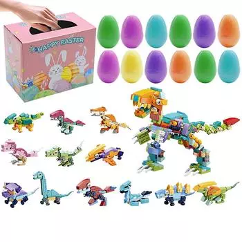 Пасхальное яйцо динозавр строительный набор блоков мальчики девочки подарок One Size