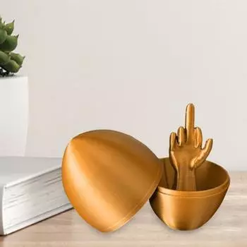 Пасхальное яйцо в виде среднего пальца, забавная игрушка-розыгрыш, напечатанная на 3D-принтере, веселый сюрприз розовый