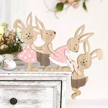 Пасхальное украшение для дома Расписные качели One Size