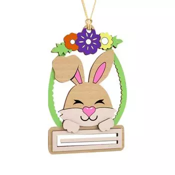 Пасхальное украшение, ручной работы, милый деревянный кулон в форме кошелька-морковки 2D One Size