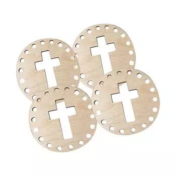 Пасхальное украшение в виде креста, плетеная пряжей доска, деревянное изделие, пасхальный предмет домашнего декора One Size