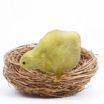 Пасхальные куриные украшения, высококачественные волокна, цыплята, аксессуары для рукоделия, аксессуары для украшения дома B жёлтый