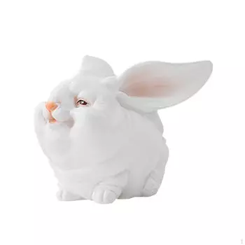 Пасхальные мини-фигурки кроликов, маленький белый кролик, микропейзаж, сделай сам, настольный полимерный симулятор на открытом воздухе