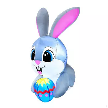 Пасхальные надувные уличные украшения Забавный светящийся кролик