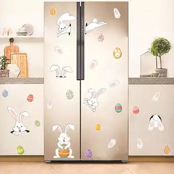 Пасхальные наклейки Наклейки на холодильник Декоративные наклейки на стены из ПВХ разноцветный