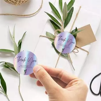 Пасхальные наклейки с надписью «Спасибо за поддержку» от Aesthetic Notebooks X054 A31-500pcs-2.5cm