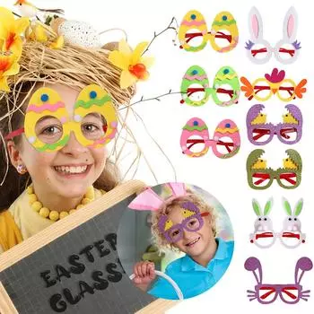 Пасхальные очки, аксессуары с героями мультфильмов, E-ggshell, кролик, E-gg, забавная оправа для очков, декоративные изделия для детского дня рождения One Size