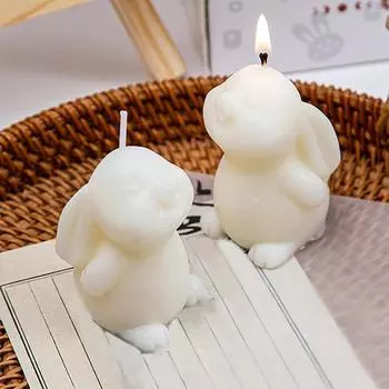 Пасхальные подарки, украшение, поделки, ручная работа, силиконовые, креативные, мультяшные, кролики, дизайн, сделай сам, форма для ароматерапии, свечи, декоративные аксессуары