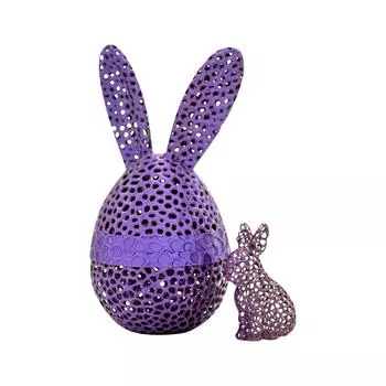 Пасхальные полые яйца кроликов, украшения, напечатанные на 3D-принтере, небольшие украшения и подарки, в которых можно хранить яйца кроликов 4 дюйма One Size