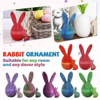 Пасхальные полые яйца кроликов, украшения, напечатанные на 3D-принтере, небольшие украшения и подарки, в которых можно хранить яйца кроликов 4 дюйма One Size