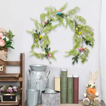 Пасхальные яйца, гирлянда, подвесное украшение, красочный венок из яиц, искусственный для Style B