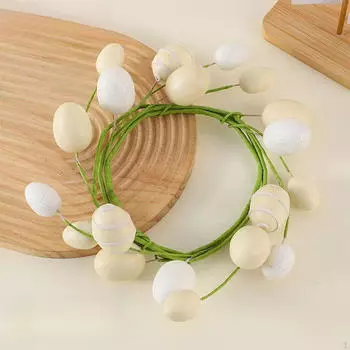 Пасхальные яйца кольцо венок искусственный для входной двери ручной работы весенний декор для дома в помещении Style A