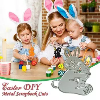 Пасхальные яйца, кролик, металлические штампы, трафарет для кролика, шаблон для изготовления открыток, сделай сам